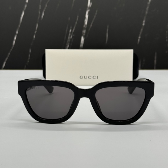 NEW GG1578S 001 GUCCI BLACK GREY CAT EYE WOMEN GUCCI SUNGLASSES - Picture 3 of 12